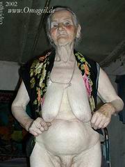 very old wrinkled granny