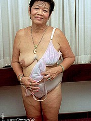 Hot Asian Granny With Saggy Tits