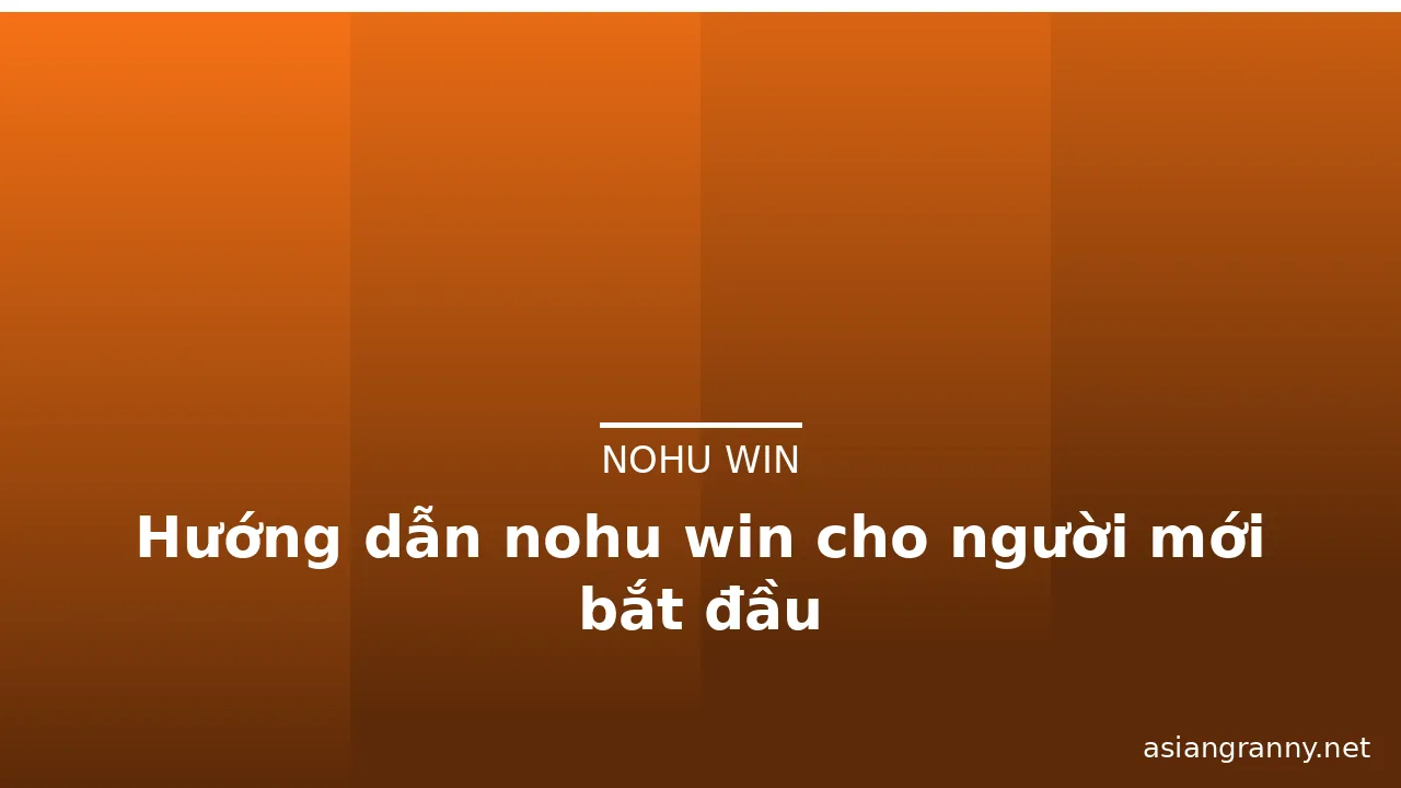 Hướng dẫn nohu win cho người mới bắt đầu — nohu win · ảnh 1